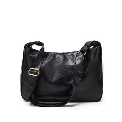 Bolso Tote Retro de Gran Capacidad en Colores Sólidos para Mujer - Image 4