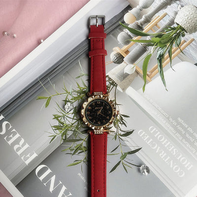 Conjunto de Reloj Frosted Estrellado y Cinturón de Dos Piezas - Image 11