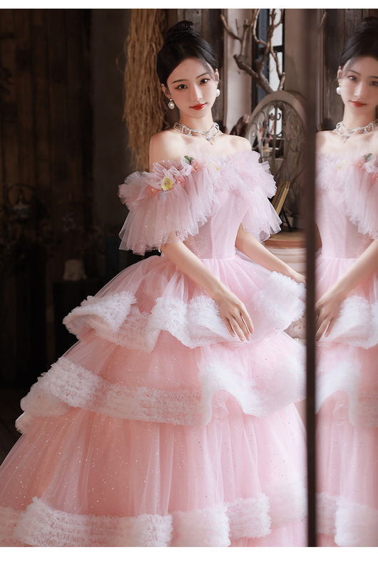 Vestido de Banquete Asimétrico Floral de Alta Gama para Mujer - Image 10