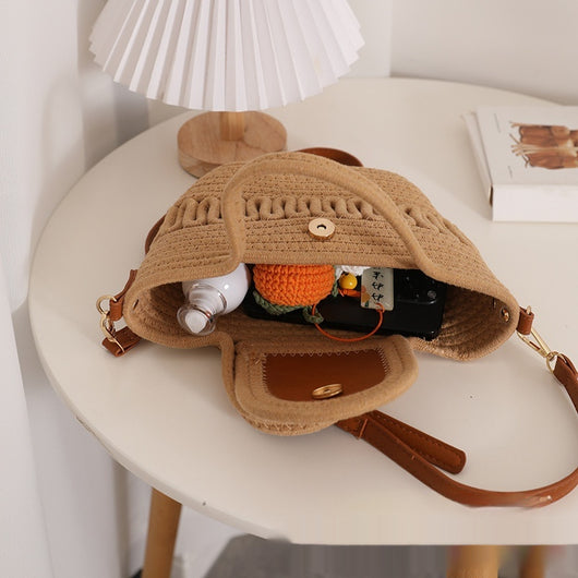 Bolso Crossbody Tejido Calado a Juego para Mujer - Image 4