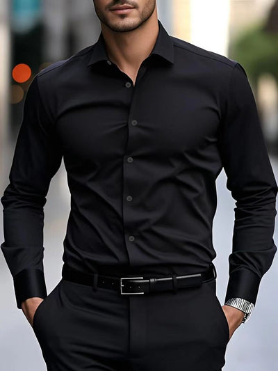 Camisa Blanca Formal Slim Fit para Primavera y Otoño - Image 23