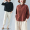 Blusa Larga de Algodón y Lino para Mujer - Corte Slim Elegante