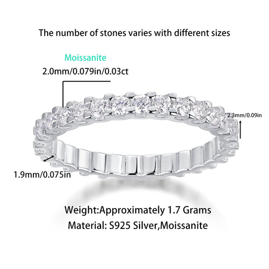 Anillo de Moissanita Plata 925 para Mujer - Image 12