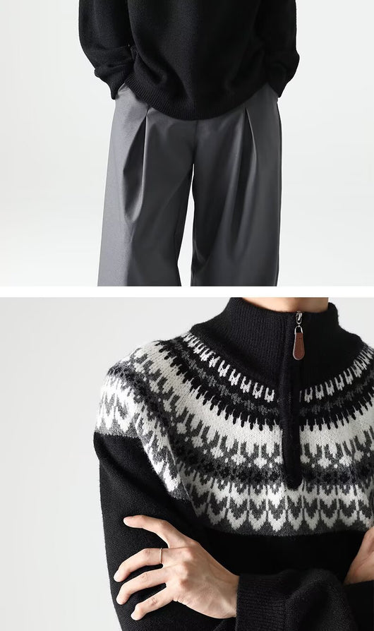 Suéter Retro Estadounidense para Hombre - Otoño e Invierno - Image 22