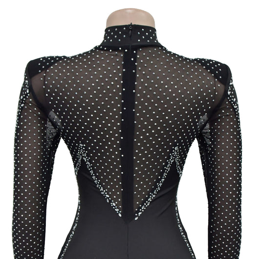 Jumpsuit Elegante de Malla con Strass y Mangas Largas - Image 14