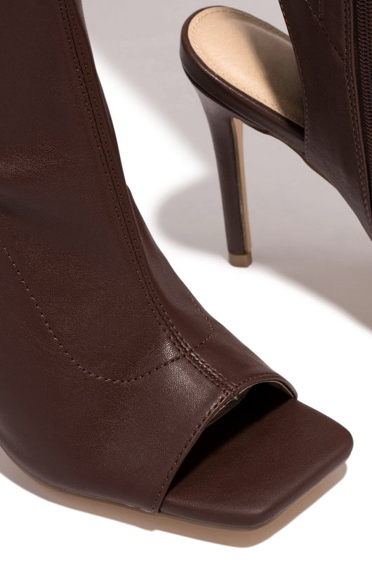 Botas Mujer Tacón Stiletto Punta Abierta Negro Elegante - Image 10