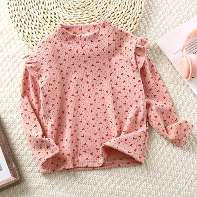 Blusa Infantil Otoño Invierno con Volantes Florales - Image 8