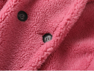 Abrigo Largo de Lana de Oveja con Pelaje Teddy para Mujer - Image 7