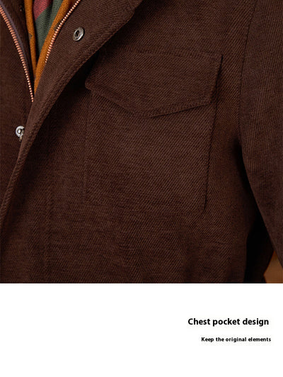 Chaqueta Safari Vintage con Cintura Elástica y Múltiples Bolsillos - Image 11