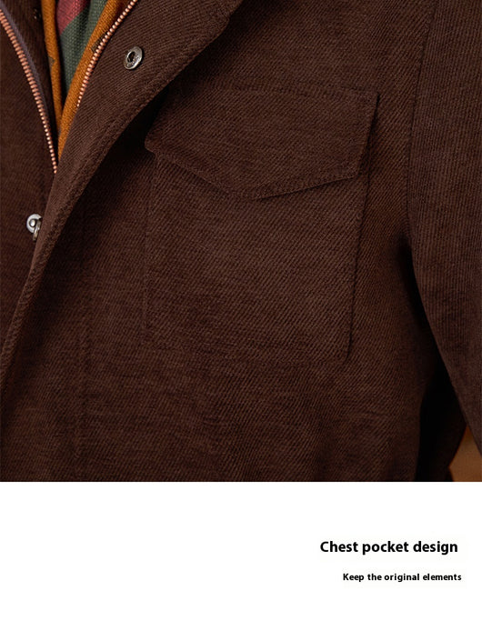 Chaqueta Safari Vintage con Cintura Elástica y Múltiples Bolsillos - Image 11