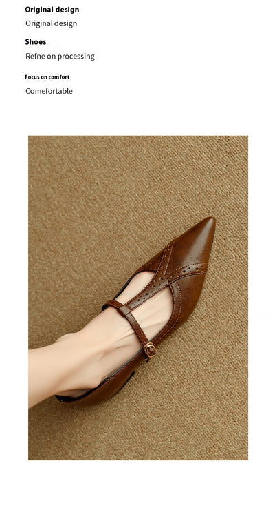 Zapatos Planos Puntiagudos Marrón - Cómodos y Versátiles para Diario - Image 25