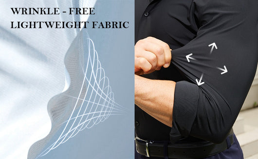 Camisa Manga Larga Sin Costuras Elástica Antiarrugas Efecto Hielo para Hombre - Image 22