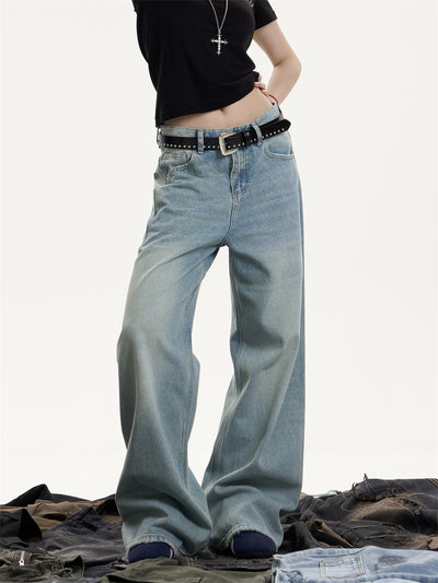 Jeans Rectos Holgados Vintage Desgastado para Mujer - Image 11