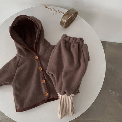 Conjunto de Abrigo Térmico para Bebé con Forro de Felpa - Sudadera y Pantalón 2 Piezas - Image 11