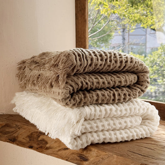 Manta Polar Suave con Patrón de Gofres - Lavable para Sofá y Dormitorio - Image 2