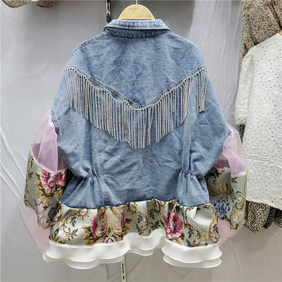 Chaqueta Denim para Mujer con Mangas Farol - Image 4