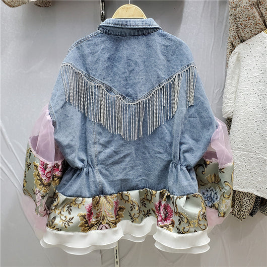 Chaqueta Denim para Mujer con Mangas Farol - Image 4