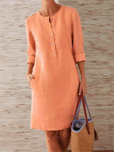 Vestido Largo de Algodón y Lino - Image 10