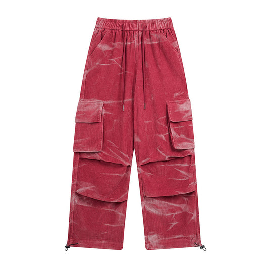 Pantalones Pana Casuales de Pierna Ancha con Múltiples Bolsillos - Image 2