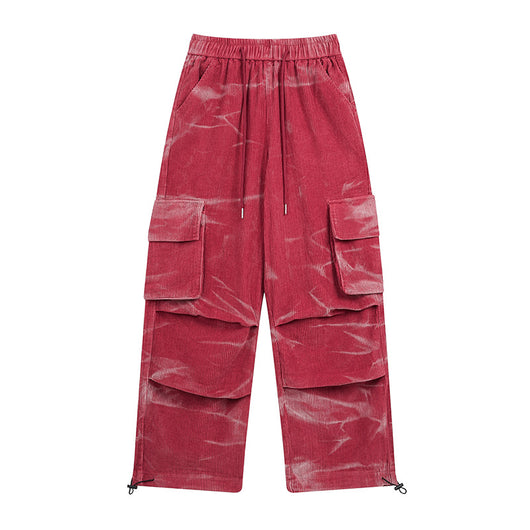 Pantalones Pana Casuales de Pierna Ancha con Múltiples Bolsillos - Image 2