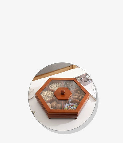 Caja de Dulces Año Nuevo Chino Madera Maciza Estilo Oriental - Image 10