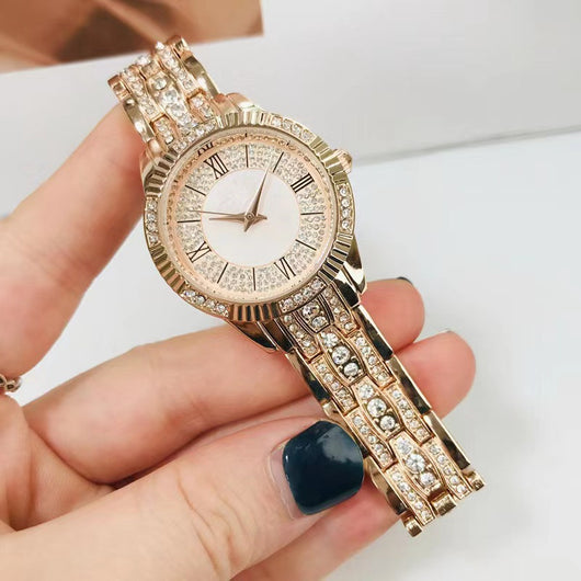 Reloj de Pulsera Elegante de Lujo con Diamantes Incrustados y Superficie de Cielo Estrellado para Mujer - Image 15