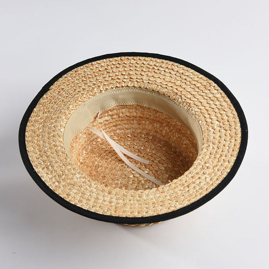 Sombrero de Paja Plano para Mujer - Accesorio Playa y Vacaciones - Image 4