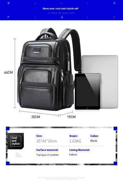 Mochila Ejecutiva de Cuero Genuino para Hombre - Primera Capa - Image 20