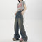 Jeans Rectos Anchos con Rayas Vintage para Mujer