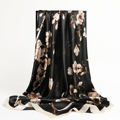 Pañuelo Cuadrado Estampado Floral con Protección Solar para Viajes - Image 5