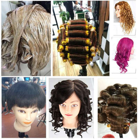 Cabeza de Práctica para Peluquería con Cabello Natural - Image 2