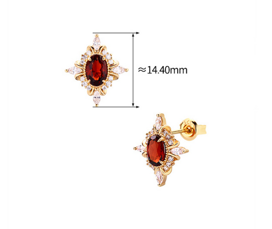 Conjunto de Anillo y Aretes Premium Vintage Granada Natural - Image 6