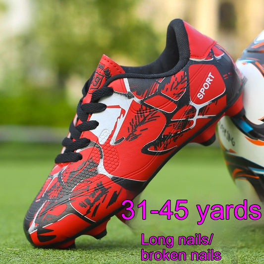 Zapatillas de Fútbol Cuero Bajo Niños y Adolescentes - Suela Antideslizante