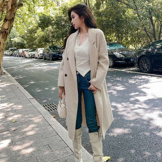 Abrigo Reversible de Cachemira y Lana para Mujer - Otoño e Invierno - Image 8