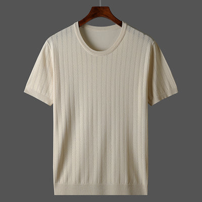 Playera Hombre Talla Grande Hueca Seda de Hielo Manga Corta - Image 13