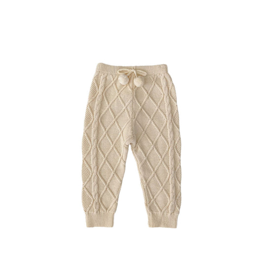 Pantalones Largos Tejidos con Patrón Rombo para Bebés Niños y Niñas - Image 5