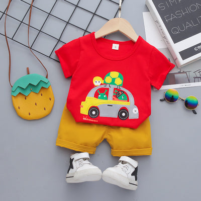 Conjunto Infantil Coreano: Playera y Shorts de Manga Corta - Image 9
