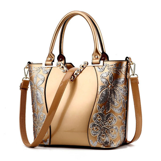 Bolso de Cuero Negro con Bordados Artesanales - Image 11