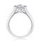 Simple Temperament Female Ring 2 Carat Moissanite Ring Blanco Dorado No4