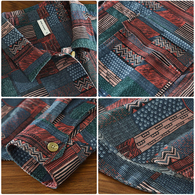 Camisa Suelta Estampada Versátil para Hombre - Diseño Japonés - Image 8