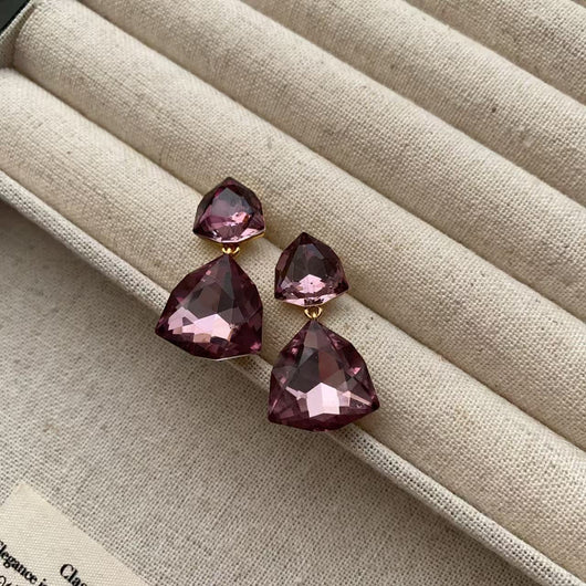 Aretes Colgantes con Detalles de Cristales Brillantes - Image 10