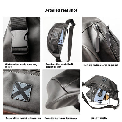 Bolsa de Hombro Coreana Moderna para Hombre - Image 10