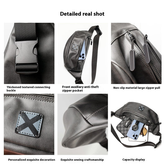 Bolsa de Hombro Coreana Moderna para Hombre - Image 10