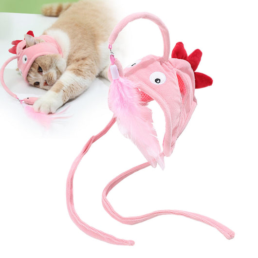 Juguete Interactivo para Gatos con Pluma y Varita - Gato de Ojos Grandes - Image 3