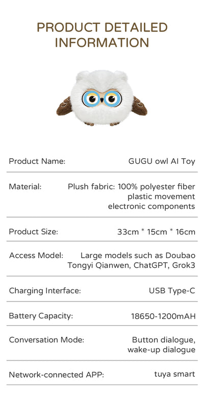 Búho Peluche Inteligente con IA - Juguete Interactivo Educativo para Niños - Image 16