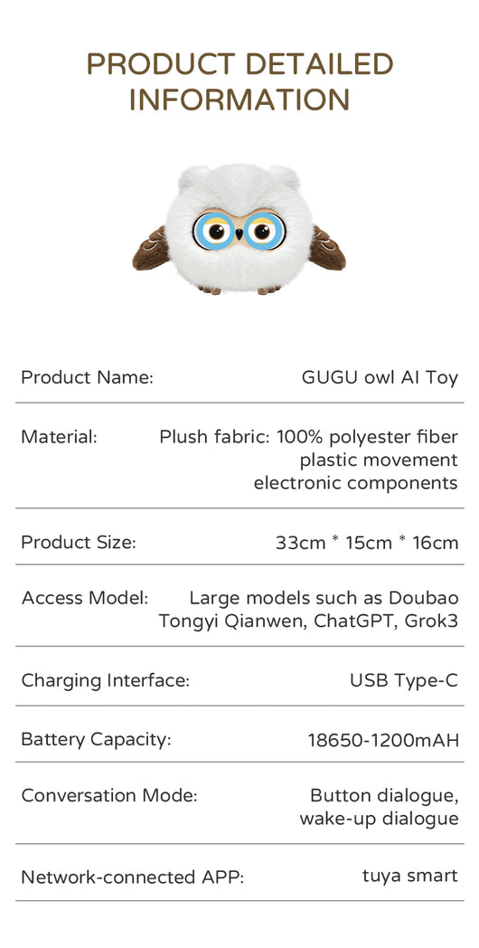 Búho Peluche Inteligente con IA - Juguete Interactivo Educativo para Niños - Image 16