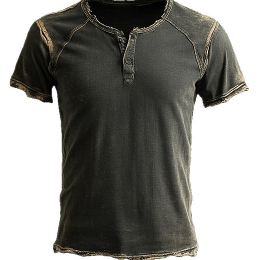 Camiseta Vintage Desgastada de Algodón para Hombre - Image 2