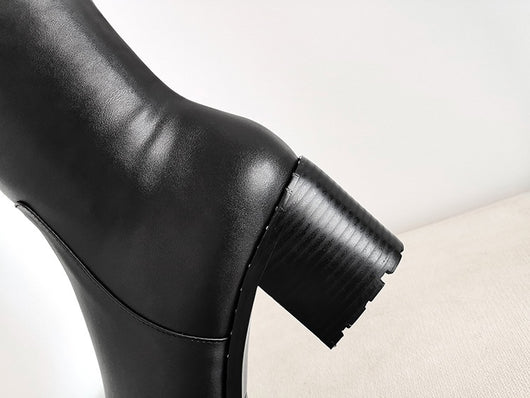 Botas Altas de Caña Larga con Tacón Grueso - Estilo Ecuestre - Image 15