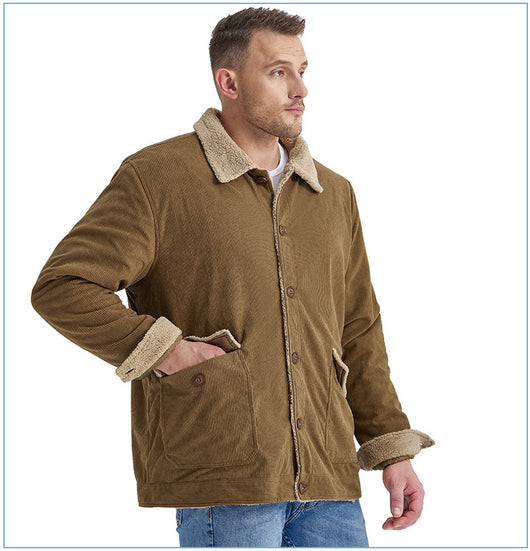 Chaqueta de Cachemira Gruesa para Hombre - Corte Holgado y Casual - Image 32