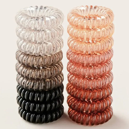 Pack 18 Cintas Elásticas Transparentes para Cabello - Accesorios de Moda para Mujer
